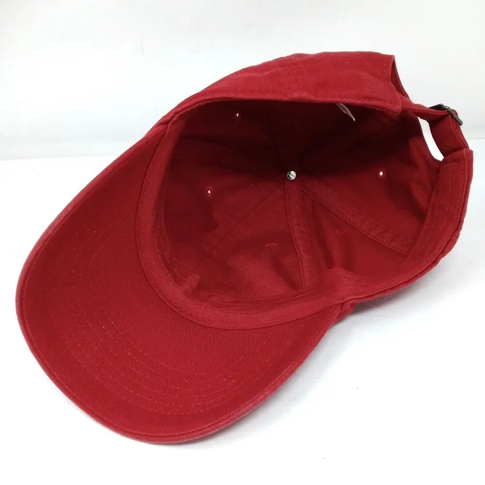 Nike Sportswear Strapback Red Swoosh Logo Hat Cap Athletic Y2K Dad